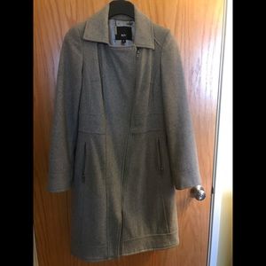 Mossimo Gray wool motorcycle coat